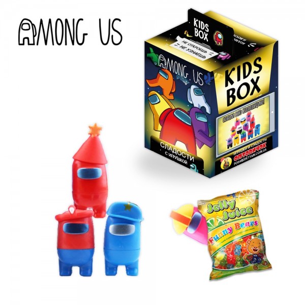 Кідс Бокс Among Us Амонг Ас Kids box мармелад з іграшкою в коробочці