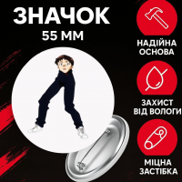 Значок Євангеліон Сіндзі Ікарі Evangelion Shinji Ikari на шпильці на рюкзак 55 мм 1 шт
