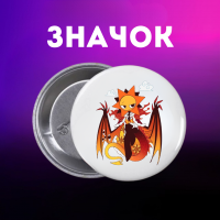 Значок У Світі Денді Roblox Dandy's World на шпильці на рюкзак 44 мм 1 шт