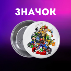 Значок Супер Маріо Super Mario на шпильці на рюкзак 44 мм 1 шт