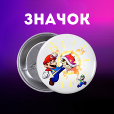 Значок Супер Маріо Super Mario на шпильці на рюкзак 44 мм 1 шт