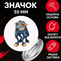 Значок Мої Співаючі Монстри май сингінг монстр My Singing Monsters на шпильці на рюкзак 55 мм 1 шт