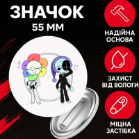 Значок У Світі Денді Roblox Dandy's World на шпильці на рюкзак 55 мм 1 шт