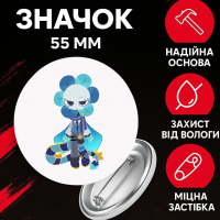 Значок У Світі Денді Roblox Dandy's World на шпильці на рюкзак 55 мм 1 шт
