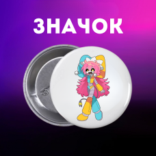 Значок У Світі Денді Roblox Dandy's World на шпильці на рюкзак 44 мм 1 шт