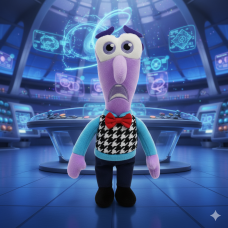 Думками навиворіт м'яка іграшка Inside Out Страх плюшева іграшка Головоломка 25 см