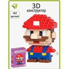 Супер Маріо конструктор Super Mario Bricks 162 деталі 3D конструктор із мініблоків