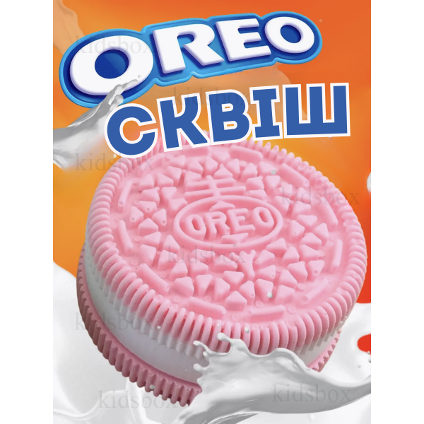 Сквиш орео печенье таба лапка игрушка антистресс розовый 6,5 см