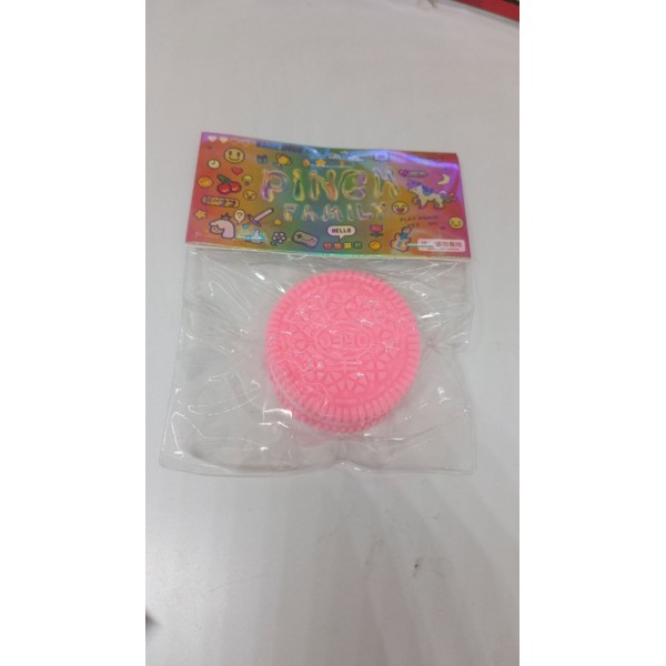 Сквиш орео печенье таба лапка игрушка антистресс розовый 6,5 см