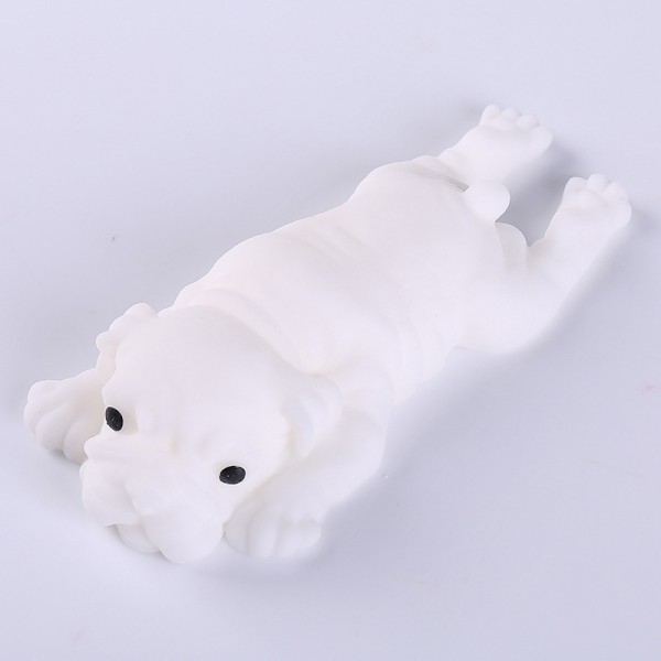 Іграшка антистрес сквіш Мопс іграшка тягучка собачка біла 14*7,5 см