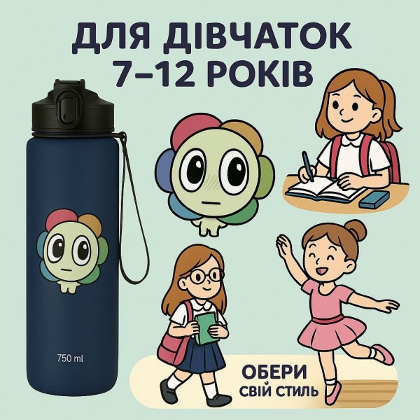 Пляшка У Світі Денді Roblox Dandy's World для води 750 мл пластик дитяча