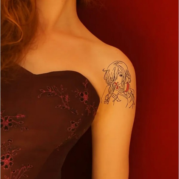Тимчасові татуювання наклейки водонепроникні аніме манга косплей 30 шт