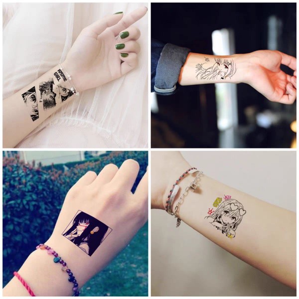 Тимчасові татуювання наклейки водонепроникні аніме манга косплей 30 шт