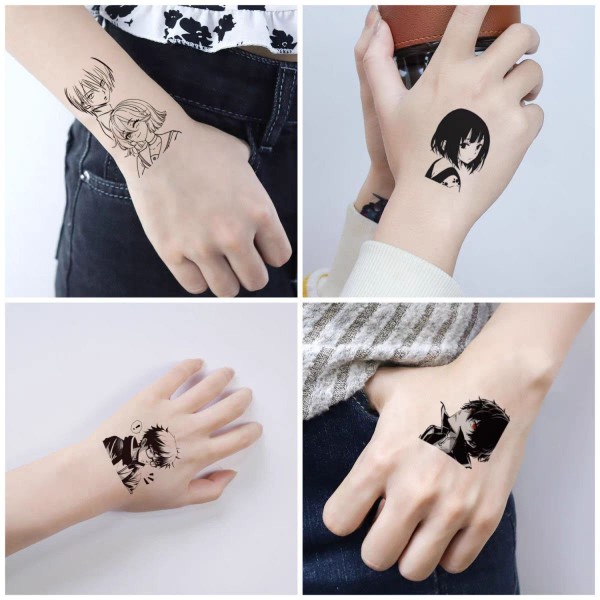 Тимчасові татуювання наклейки водонепроникні аніме манга косплей 30 шт