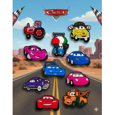 Джибітси Тачки Cars 10 шт аксесуари крокс прикраса