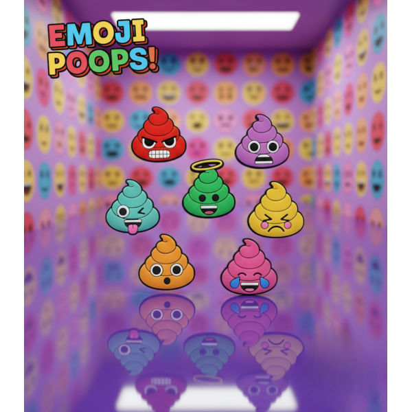 Джибітси Емодзі Emoji смайл 7 шт аксесуари крокс прикраса