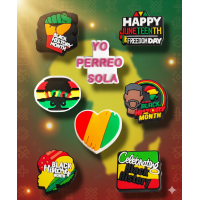 Джибітси Black History month історія 8 шт аксесуари крокс прикраса