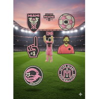 Джибітси Мессі Lionel Messi футбол football Miami Майамі 7 шт аксесуари крокс прикраса