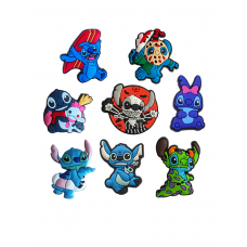 Джибітси Стіч 3D Ліло і стіч Lilo &amp; Stitch 8 шт аксесуари для взуття крокс прикраса