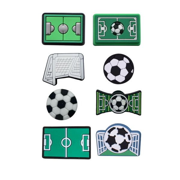 Джибітси футбол спорт 8 шт аксесуари крокс прикраса