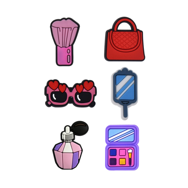 Джибітси косметика cosmetic краса мода Jibbitz 6 шт аксесуари крокс прикраса