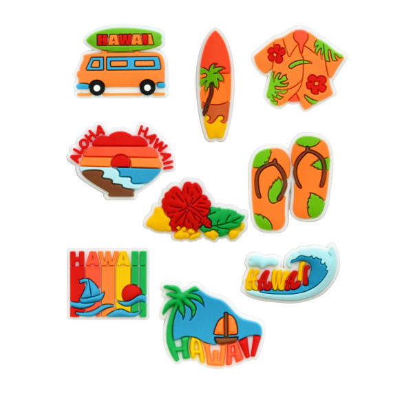 Джибітси Гаваї літо сонце відпочинок Jibbitz 9 шт аксесуари крокс прикраса