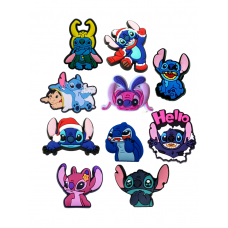 Джибітси Стіч 3D Ліло і стіч Lilo &amp; Stitch 10 шт аксесуари для взуття крокс прикраса