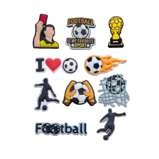Джибітси футбол спорт football sport футбольна спортивна тематика 10 шт аксесуари для взуття крокс прикраса