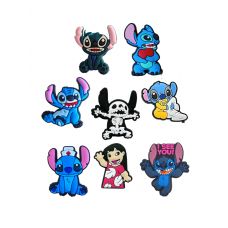 Джибітси Стіч 3D Ліло і стіч Lilo &amp; Stitch 8 шт аксесуари для взуття крокс прикраса