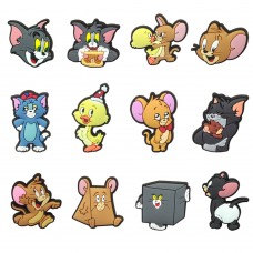 Джибітси Том і Джері Tom and Jerry 12 шт аксесуари крокс прикраса
