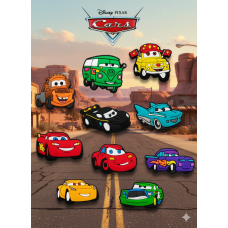 Джибітси Тачки Cars 10 шт аксесуари крокс прикраса