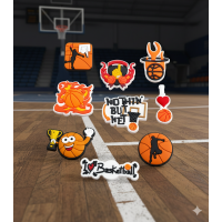 Джибітси баскетбол basketball м'яч 9 шт аксесуари крокс прикраса