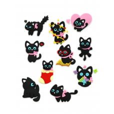 Джибітси котики кішка cat тварина Jibbitz 10 шт аксесуари крокс прикраса