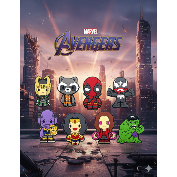 Джибітси Марвел Marvel 8 шт аксесуари крокс прикраса