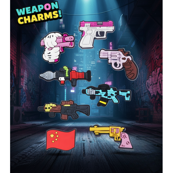 Джибітси зброя армія пістолет 8 шт аксесуари крокс прикраса