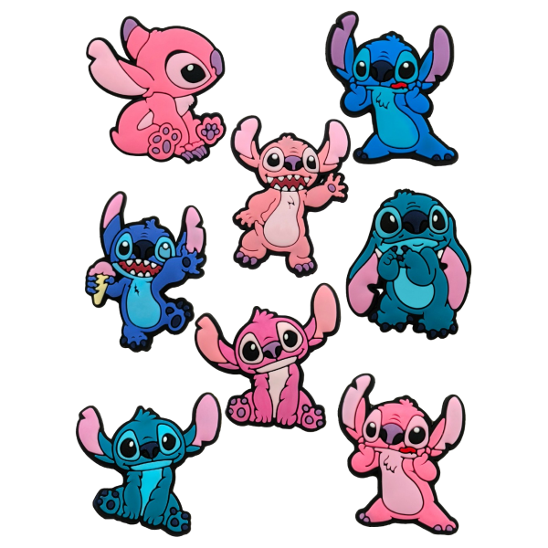 Джибітси Ліло і Стіч Lilo &amp; Stitch 8 шт аксесуари крокс прикраса
