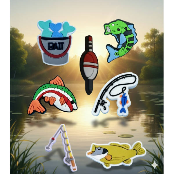 Джибітси рибалка та відпочинок рибальські снасті риба 7 шт аксесуари крокс прикраса