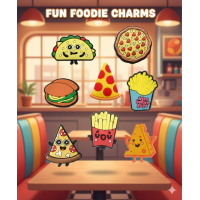 Джибітси їжа фаст-фуд food Jibbitz 8 шт аксесуари крокс прикраса