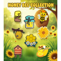 Джибітси бджола мед вулик пасіка Jibbitz 8 шт аксесуари крокс прикраса
