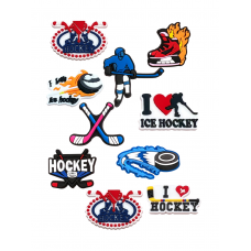 Джибітси хокей спорт hockey 10 шт аксесуари крокс прикраса