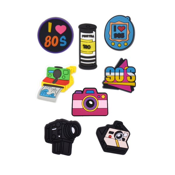 Джибітси камера фотоапарат kamera фото Jibbitz 8 шт аксесуари крокс прикраса