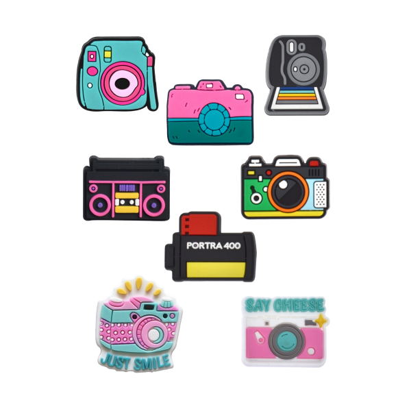 Джибітси камера фотоапарат kamera фото Jibbitz 8 шт аксесуари крокс прикраса