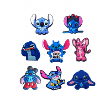 Джибітси Стіч 3D Ліло і стіч Lilo &amp; Stitch 8 шт аксесуари для взуття крокс прикраса