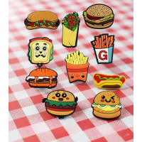 Джибітси їжа фаст-фуд food Jibbitz 10 шт аксесуари крокс прикраса