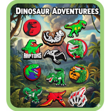 Джибітси динозаври dinosaurs 12 шт аксесуари крокс прикраса