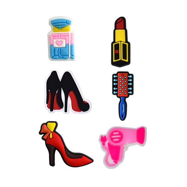 Джибітси косметика cosmetic краса мода Jibbitz 6 шт аксесуари крокс прикраса