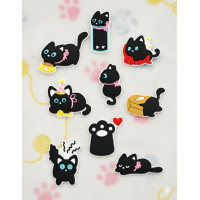 Джибітси котики кішка cat тварина Jibbitz 9 шт аксесуари крокс прикраса