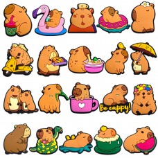 Капібара Джибітси 3D Capybara 20 шт аксесуари крокс прикраса