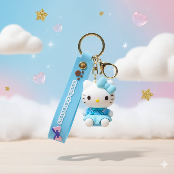 Брелок Привет Китти Хеллоу Китти Hello kitty фигурка игрушка для ключей, рюкзака, сумки 5,5 см