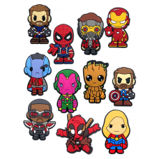Джибітси Марвел Marvel 11 шт аксесуари крокс прикраса